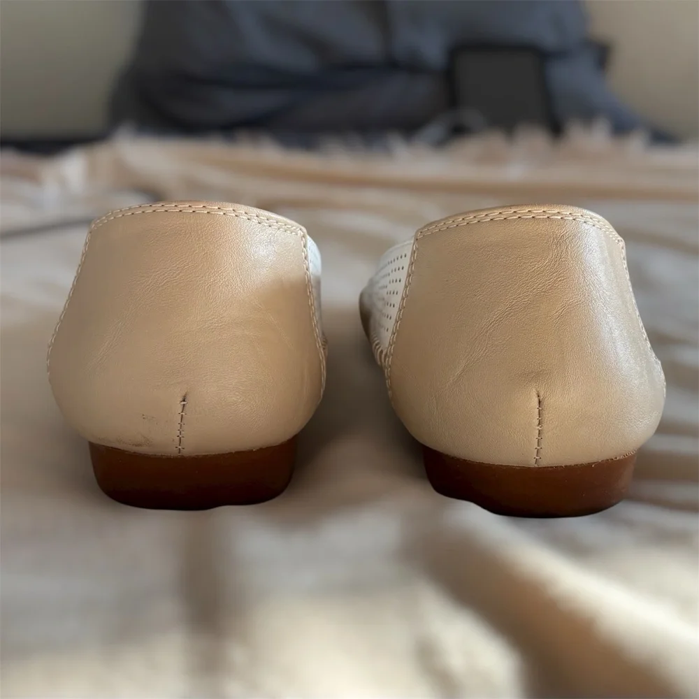 GND White and Tan Loafers Flats Size 7